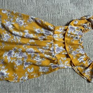 Xhilaration Mustard Floral Blouse